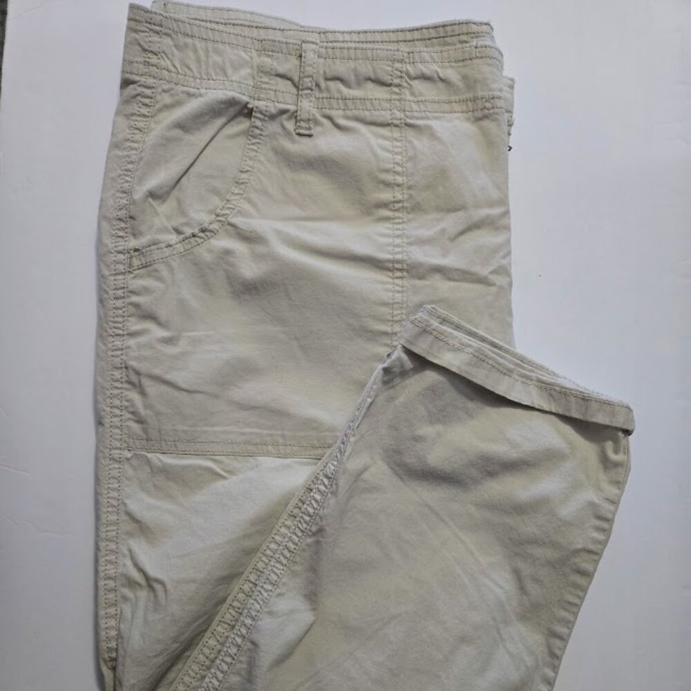 Liz Claiborne‎ light tan cotton pants tapered ankle Size 16